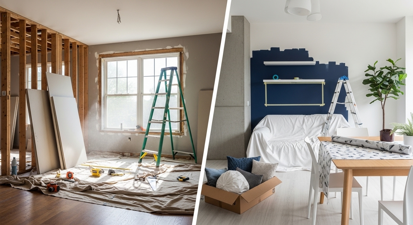 リフォームリノベーション違い　戸建てとマンションでの違い