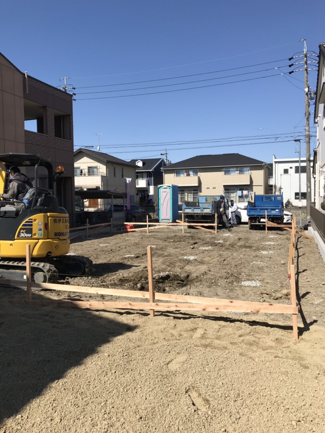 【あま市　注文住宅】丁張り出し