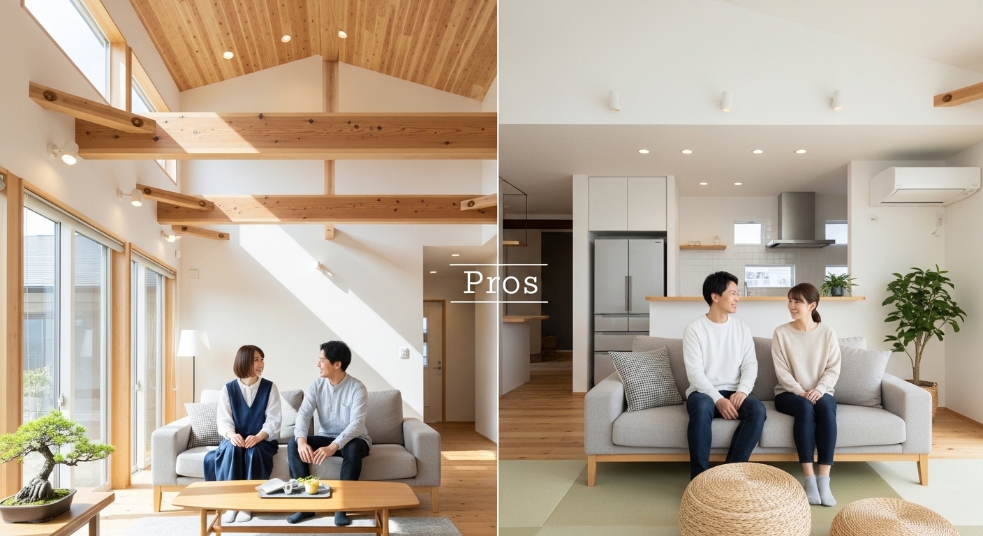 建築新築住宅で人気の吹き抜け設計のメリットと注意点