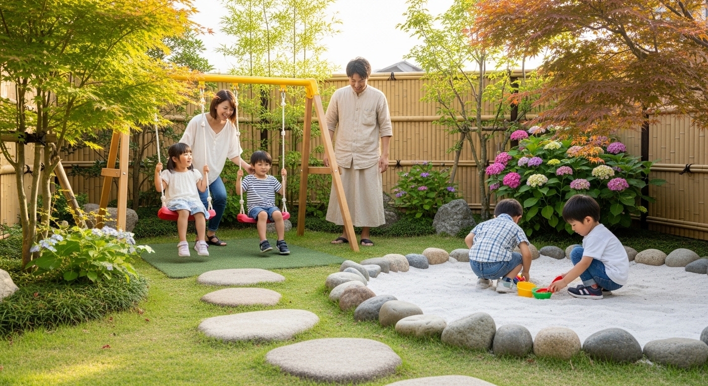 建築庭づくりで子どもが安全に遊べる空間をつくるポイント