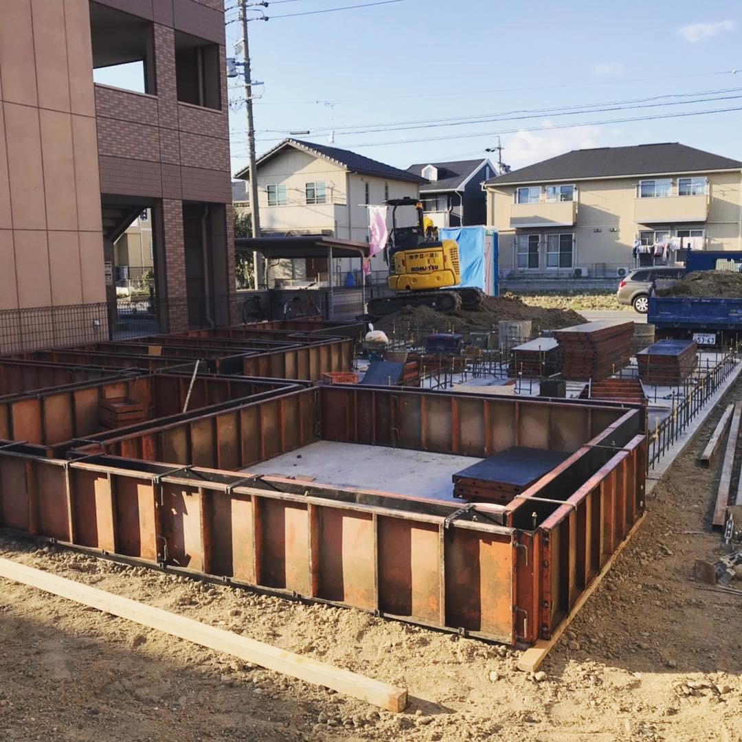 【あま市　注文住宅】基礎立ち上がり枠組み工事