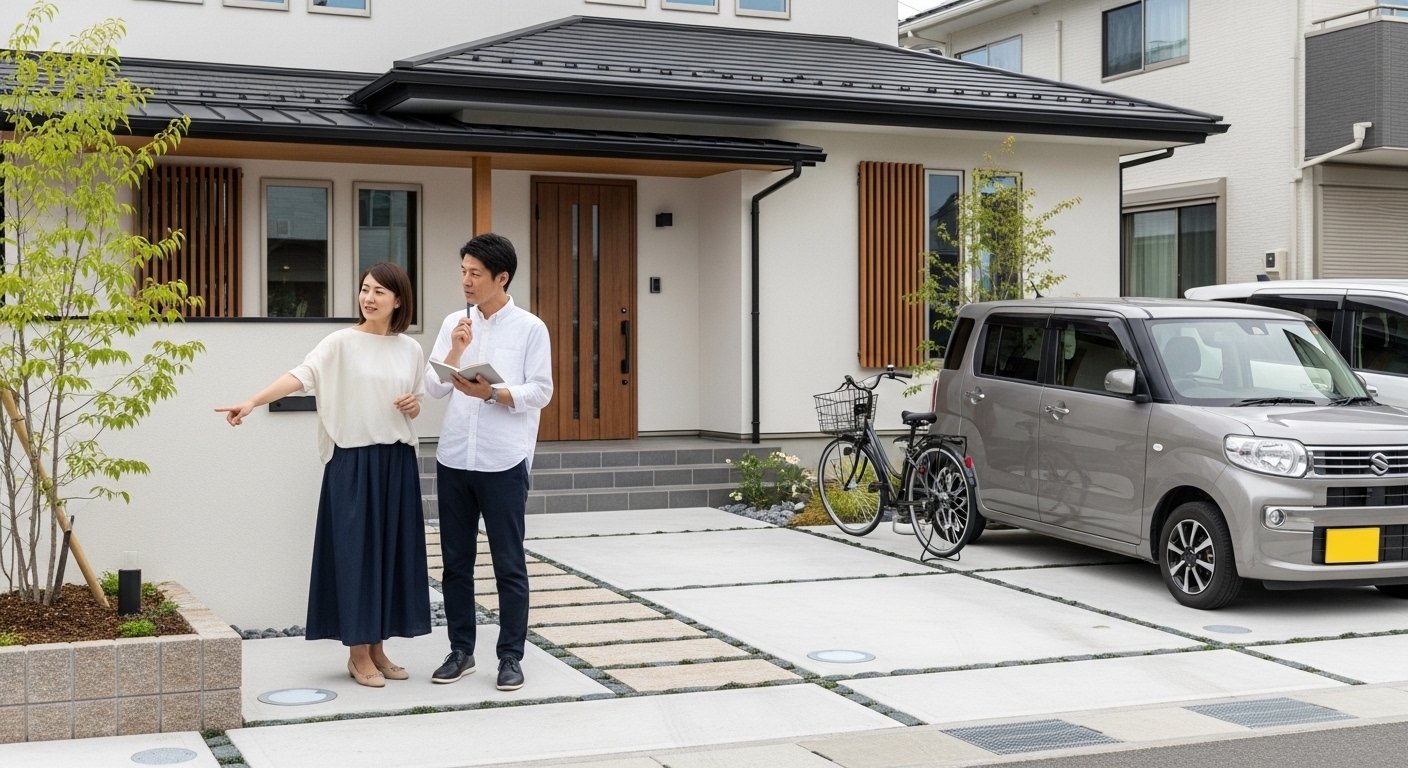 建築外構で駐車場を使いやすくするレイアウト設計のコツ
